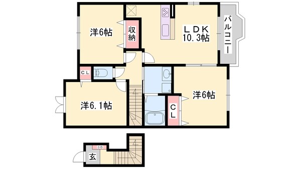 滝野駅 徒歩27分 2階の物件間取画像